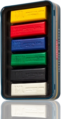 Carbune XL Derwent Proffesional Inktense, cutie metalica, solubil in apa, 6 culori/set